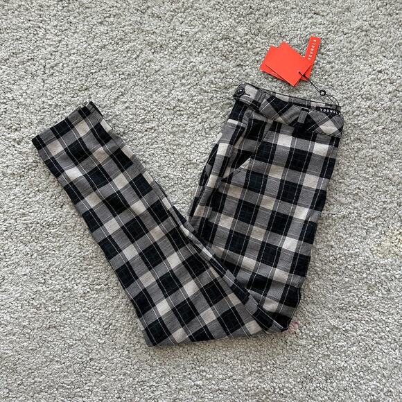 Men's YoungLA Dapper Dress Pants 34x32 BlackPlaid, NWT - Picture 7 of 12